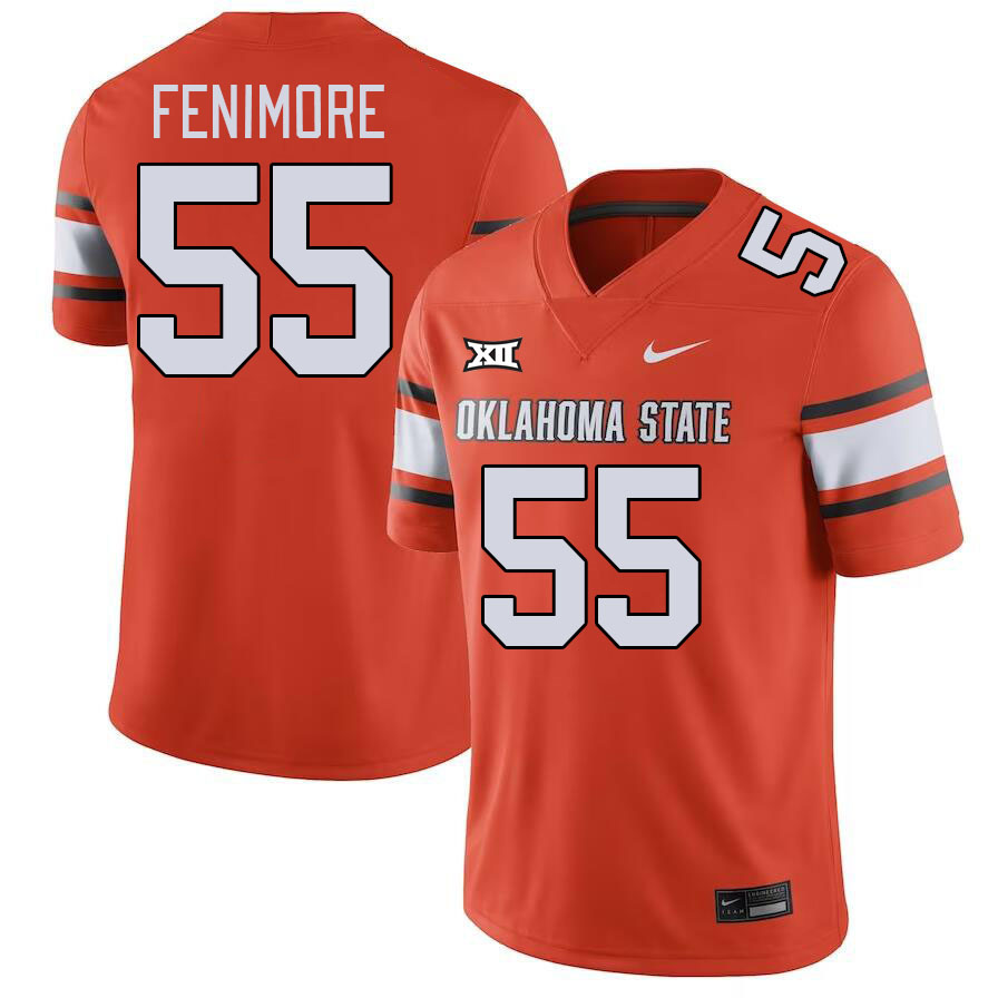 Oklahoma State Cowboys #55 Bob Fenimore College Football Jerseys Stitched Sale-Orange